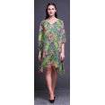 thumbnail image 2 of Bimba Sortie de Plage Tropical Kaftan Bikini par-Dessus Robe Midi pour Femmes Courte Caftan-TG-3X Magenta Foncé, 2 of 5