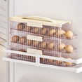 thumbnail image 4 of Solution de Rangement pour Œufs pour Réfrigérateur, Organisateur d'Œufs Automatique, Conteneur d'Œufs Roulant avec Couvercle, Distributeur Empilable à 3 Niveaux, 4 of 5