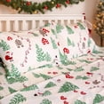 thumbnail image 1 of Gogreen 4PC Queen Christmas Sheet Set Deep Pocket Fit 16", Breathable Microfiber Soft Queen Sheet Set Warm Sheets, Luxury Hotel Style Christmas Decor Queen Bed Sheet Set, Christmas Gift, 1 of 8