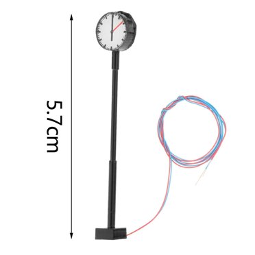 pitrice Lampes d'Horloge Ferroviaire Modèle Train Échelle 1/87 Aménagement de Bâtiment Échelle Ho Éclairage