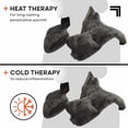 thumbnail image 3 of Heated Neck & Shoulder Wrap by Sharper Image - Microwavable Warm & Cooling Plush Pad with Aromatherapy (100% Natural Lavender & Herb Spa Blend) - Soothing Muscle Pain & Tension Relief Therapy - Gray, 3 of 4