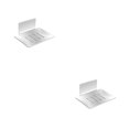 thumbnail image 2 of Maytalsory Support de Toilette Porte-Savon Support de Bain Sans Perçage Accessoires Ménagers Blanc Mat 2 Ensembles, 2 of 6