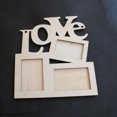 thumbnail image 5 of 1Set Wooden Family Frame Hollow Love Shape Beige For Art Enthusiasts, 5 of 5