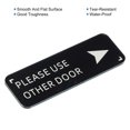 thumbnail image 4 of Unique Bargains Please Use Other Door Right Arrow Sign 6'x2' Self Adhesive Sticker Wall Plates Black 2 Pack, 4 of 6