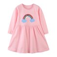 thumbnail image 1 of AAMILIFE Little Maven Robe Décontractée pour Bébés Filles Automne Rose Jolies Robes à Motif pour Enfants Mignonne et Confortable Vêtements pour Enfants 2-9 Ans, 1 of 2