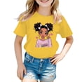 thumbnail image 1 of PMVFHDE T-Shirts pour Fille Jolis Hauts d'Été pour Fille Jolis T-Shirts pour Fille Hauts Filles T-Shirts Graphiques Enfant Filles Joli Graphique Col Rond Manche Courte Tee T-Shirt d'Été Jaune,7-8 Ans, 1 of 1