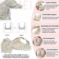 thumbnail image 5 of BIMEI Women's Mastectomy Pockets Wireless Post-Surgery Plus Size Full Coverage Everyday Bra 2461,Beige,42C, 5 of 5