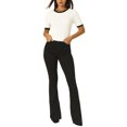 thumbnail image 2 of INSPIRE CHIC Women's Fitted Knit Top Crew Neck Contrast Color Short Sleeve Pullover Tops White 2XL, 2 of 6