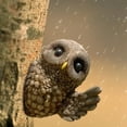 thumbnail image 4 of S SERENABLE Owl Tree Hugger Garden Sculptures Statues Accessories Tree Hugger Statues Garden, 4 of 9