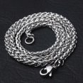 thumbnail image 2 of Collier Chaîne en Acier Inoxydable Tressé en Forme de Blé pour Hommes Accessoire de Bijouterie DIY, 2 of 8
