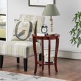 thumbnail image 3 of Convenience Concepts American Heritage Round End Table in Mahogany Wood Finish, 3 of 7