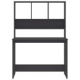 thumbnail image 2 of vidaXL Desk with Shelf Grey 110x45x157 cm Engineered Wood, 2 of 4