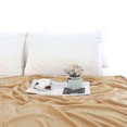 thumbnail image 3 of PiccoCasa 1 Pcs Home Warm Soft Microplush Fleece Solid Throw Blanket Camel Color 70" x 78", 3 of 10