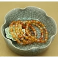 thumbnail image 3 of Natural Orange Red Agate Gemstone 8mm Round Beads Stretch Bracelet 7 Inch Unisex, 3 of 4