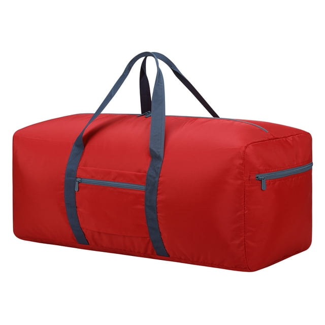 Sac de Sport Pliable 30 Pouces 75 L Grand Sac de Bagage Léger pour Voyage Camping Rangement - Rouge