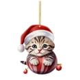 thumbnail image 1 of WIFKLSIIPG 2D Acrylic Funny Cat Christmas Tree Ornament Cat Acrylic Ornament Acrylic Double Printing Funny Christmas Pendant Christmas White Elephant Gift 2D Fun Pendant, 1 of 5