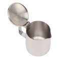 thumbnail image 4 of Milk Frothing Pitcher with Lid Stainless Steel Rustproof Durable Heatproof Pointed Mouth Design Widely  in Cafes Restaurants Bars, 4 of 8