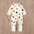 thumbnail image 2 of Combinaison Mode d'Halloween à Imprimé Citrouille pour Nouveau-Né Bébé Fille Garçon, 2 of 9