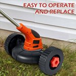 2X Grass Trimmer Lawn Mower Support Wheel Trimmer Support Wheel Construction for Weed Trimmer