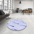 thumbnail image 4 of Ahgly Company Machine Washable Indoor Round Transitional Lavender Blue Area Rugs, 8' Round, 4 of 7