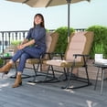 thumbnail image 2 of Outsunny 2pc Patio Foldable Rocking Chair Set, Light Brown, 2 of 10