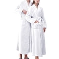 thumbnail image 3 of Women'S Double Pocket Flannel Bathrobe Soft And Warm Double Faced Velvet Bathrobe Pajamas And Home Wear Bathrobe Robe, 3 of 6