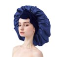 thumbnail image 1 of Decodeary Satin Ribbon Round Hat Versatile Life Helper Comfortable And Breathable Tibetan blue, 1 of 6