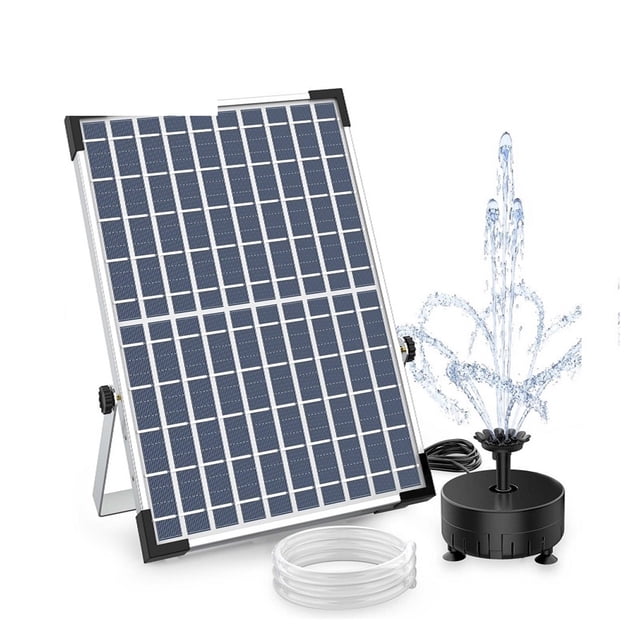 Solar Fountain Pump, Solar Water Pump Floating Fountain With 6 Nozzles, For Bird Bath, Pond Or Garden Solar Aerator Pump ,Multi-Install Methods