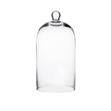 Gala Houseware 6.97" x 12" Decorative Glass Cloche Dome – Display Bell Jar for Centerpieces, Figurines & Home Décor