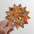 thumbnail image 1 of Orange Modern Art Lily Camellia Sun Vinyl Sticker Luggage Graffiti Flower Decal, 1 of 3