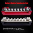 thumbnail image 2 of 6 Terminals Bus Bar, Ampper 4" Power / Ground Distribution Block Brass Battery BusBar Junction for Car Vehicle Rv Truck Marine Boat Audio Amplifier and More (Red & Black), 2 of 4