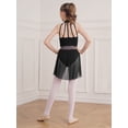 thumbnail image 3 of Lejafay Robe de Danse Moderne Ballet Lyrique pour Filles, Robe de Patinage sur Glace, Justaucorps de Performance, Jupe Tutu Noire 10, 3 of 7