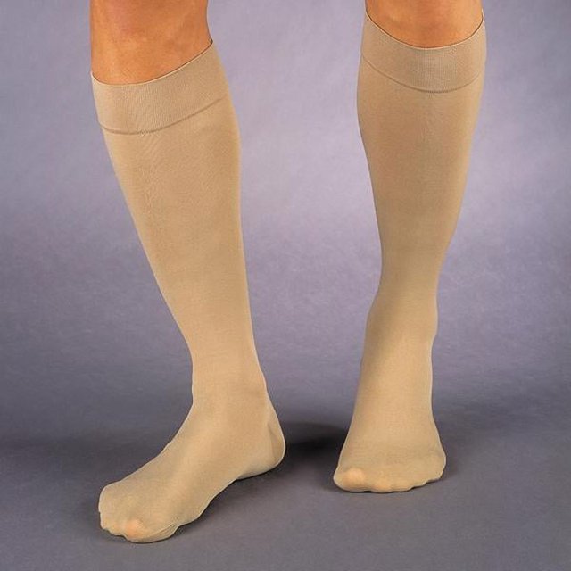 Jobst Relief Closed Toe Knee Highs - 15-20 mmHg Beige Large Reg 114808