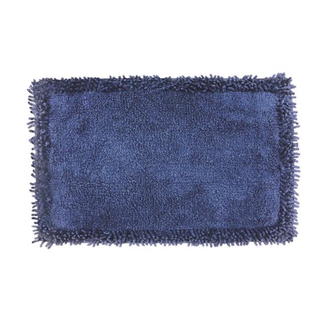 Olivia Gray RGS07356 20 x 32 in. Seville Cotton Chenille Bath Rug - Navy