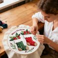 thumbnail image 4 of Beginner Embroidery Kit for Christmas DIY Projects with Printed Cloth, 3 Needles, English Instructions, and 20 cm Hoop, 4 of 6