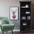 thumbnail image 2 of Amherst 30 inch Wide Solid Wood Transitional 5 Shelf Bookcase in Black, 2 of 12