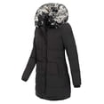 thumbnail image 2 of Innerwin Thickened Jacket Long Sleeve Ladies Coat Outdoor Solid Color Slim Fit Outwear Black M, 2 of 4