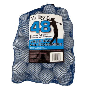 Balles de Golf Recyclées, Marque Variées, sac de 48, par Mulligan