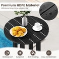 thumbnail image 4 of Gymax 21.5'' Round Bar Table Patio HDPE Bar Height Dining Table w/ Slatted Tabletop Black, 4 of 8