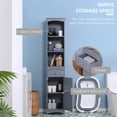 thumbnail image 4 of HOMCOM Bathroom Storage Cabinet, Tall Linen Tower with Shelves and Drawer, 4 of 10