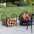 thumbnail image 2 of Costway 17" Firewood Rack Decorative Steel Firewood Storage Log Holder Indoor Outdoor, 2 of 10