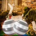 thumbnail image 2 of 60cm Inflatable Christmas Ball with Light Glow Giant Atmosphere Ball Home Garden, 2 of 8