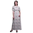 thumbnail image 1 of Bimba Rayon Artistic Butterfly Printed Gown Kimono Sleeves Summer Long Maxi SlitDress-Medium, 1 of 6
