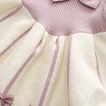 thumbnail image 4 of RXIRUCGD Robe Mignonne en Dentelle Patchwork Loli à Nœud Manches Longues Col Rond pour Fille 1-8 Ans (Rose, Taille: 4-5 Ans), 4 of 9