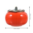 thumbnail image 3 of Miangastore 2Pcs Persimmon Shaped Tea Canisters Tea Sealed Tins Moistureproof Tea Canisters, 3 of 9