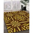 thumbnail image 3 of Ahgly Tapis Rectangulaire Lavable en Machine Orange Or, 7 Pieds x 10 Pieds, 3 of 7