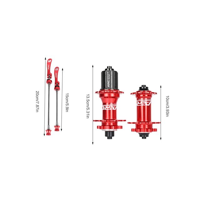 Moyeu de Roulement Format Compact Sans Bavures Réduire la Friction Fournitures de Cyclisme Installation Pratique Moyeux Métalliques Alliage d'Aluminium Arbre de Roue 28 H/moyeu Arrière/noir