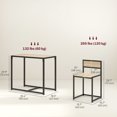 thumbnail image 3 of HOMCOM Industrial Dining Table Set for 2, Small Kitchen Table and Chairs, 3 of 10