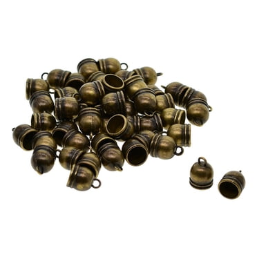 jifeng Lot de 50 Embouts de Cordon en Alliage de Zinc Tube Perle Boucle pour Bracelet Bronze Antique