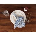 thumbnail image 3 of Vargottam Collection de Luxe Linge de Table Décor Serviette en Coton Tissu Imprimé Serviettes Réutilisables Ensemble de 4, 20 X 20 - Floral Aquarelle Monochrome, 3 of 6
